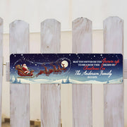 Custom Rectangle Metal Sign: Christmas Family Decor, Personalized Family Name image 1