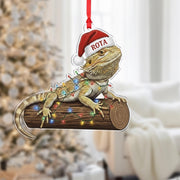 Personalised Bearded Dragon Christmas Ornament | Pet Lizard Gift Holiday Keepsake image 1
