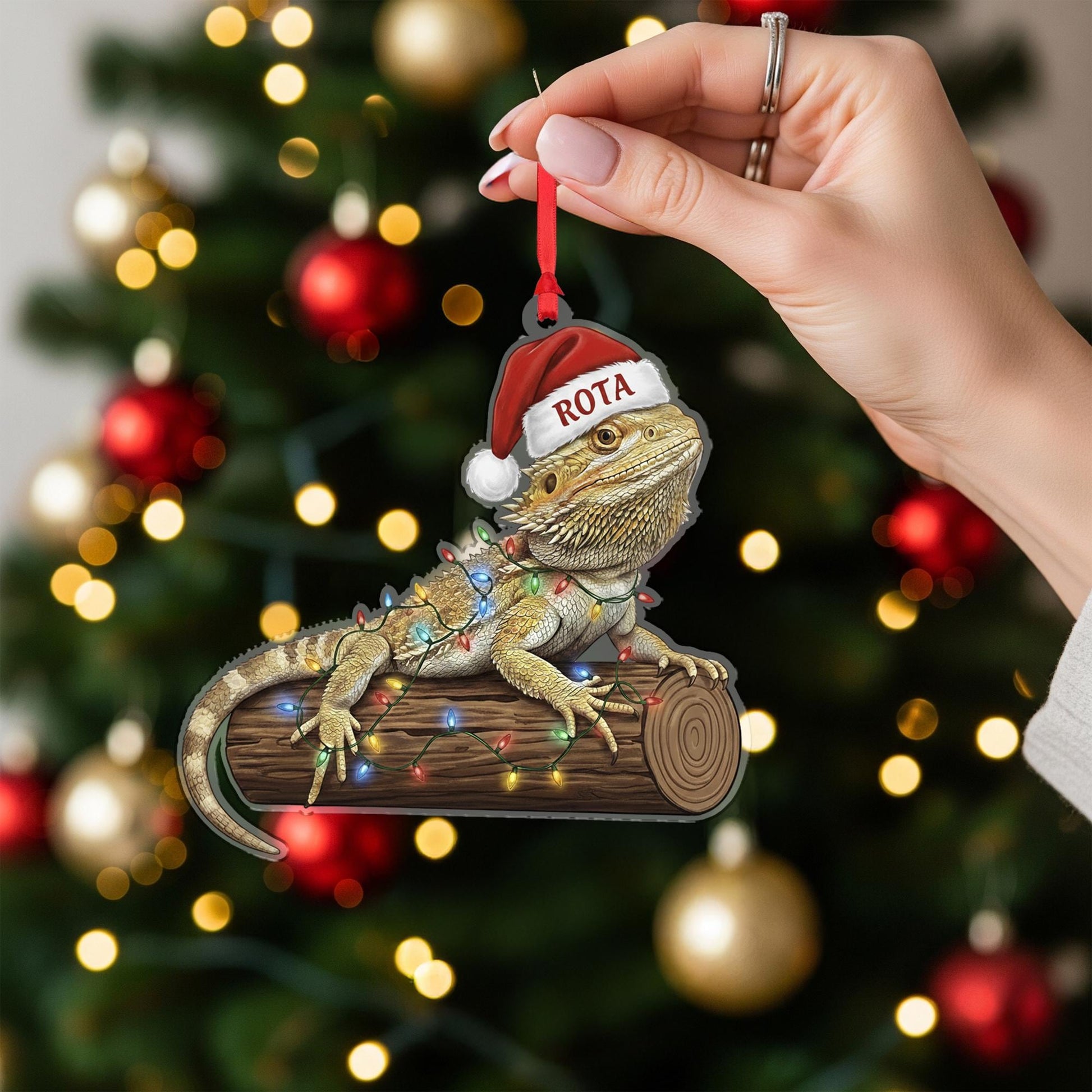 Personalised Bearded Dragon Christmas Ornament | Pet Lizard Gift Holiday Keepsake image 7
