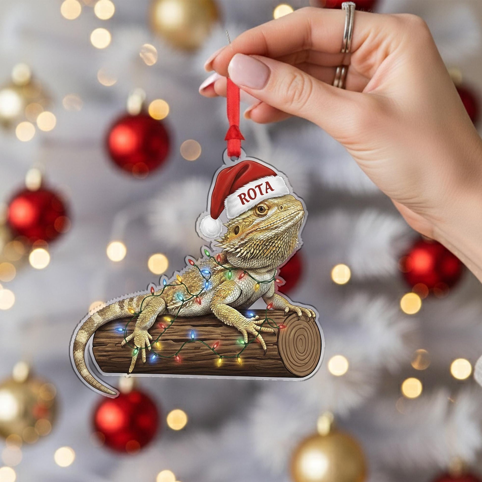 Personalised Bearded Dragon Christmas Ornament | Pet Lizard Gift Holiday Keepsake image 6