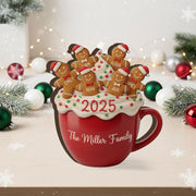 Custom Family Wooden Block | Personalized Gingerbread Decor image 1