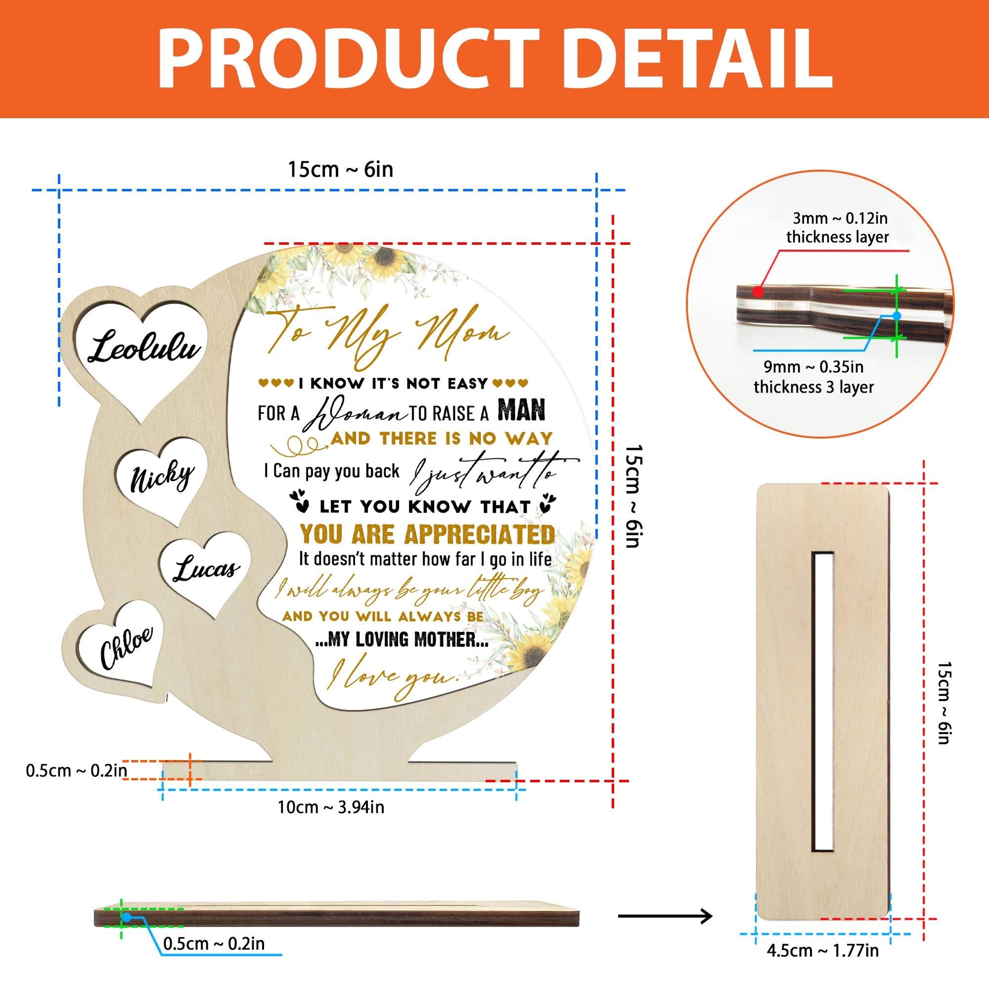 Nativity Scene Plaque: Glory to the Newborn King, Christmas Night Design, Custom Wood & Acrylic image 5