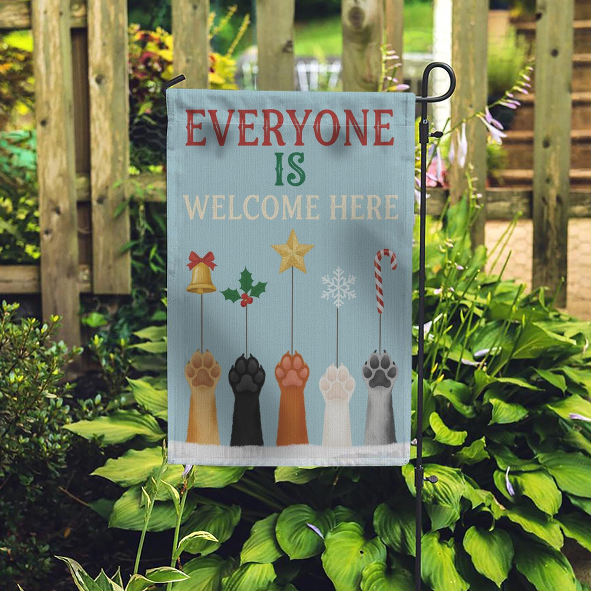 Christmas Pet Paw Garden Flag: Holiday Welcome Banner image 8