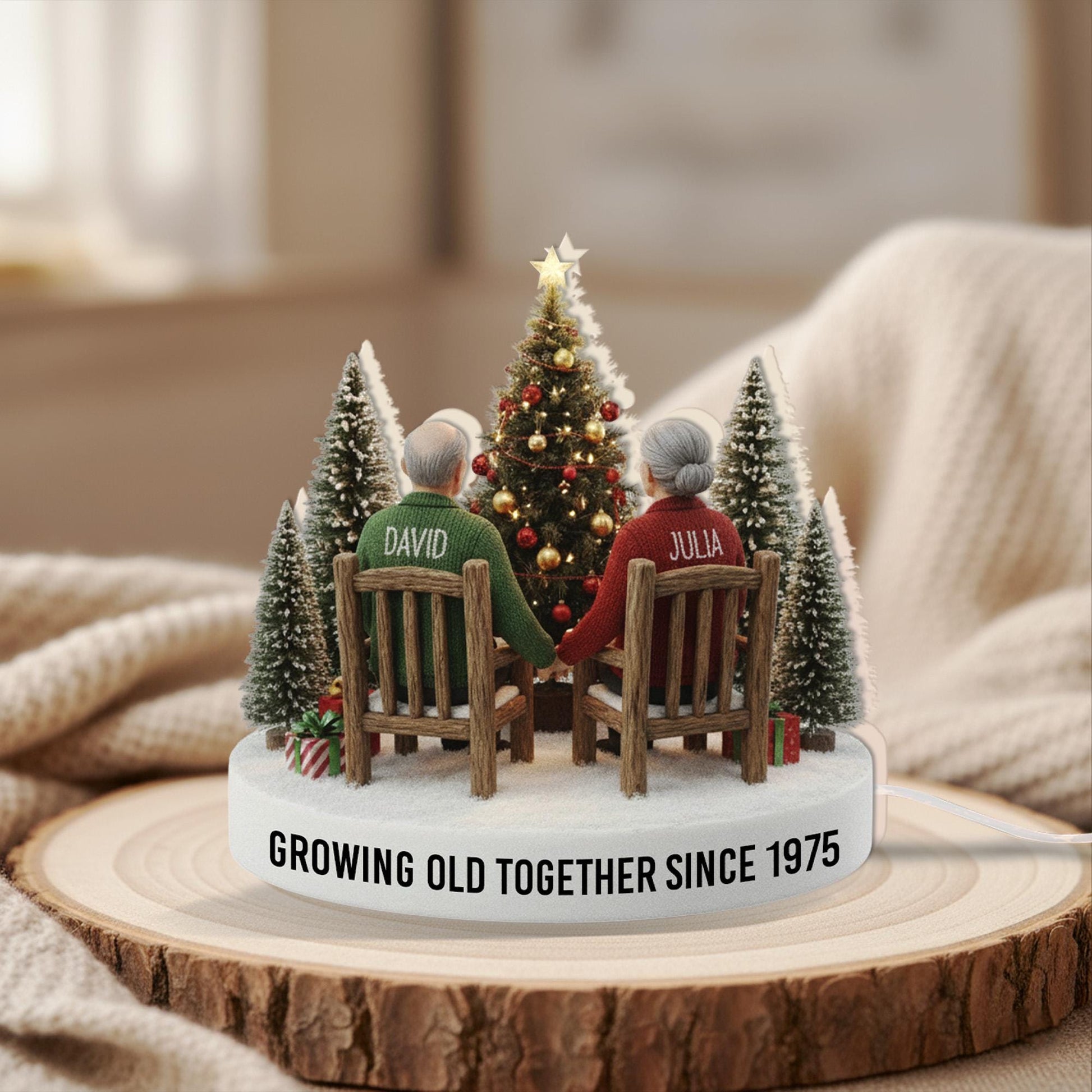 Custom Couple Night Light – Personalized Anniversary Gift for Parents or Grandparents image 8