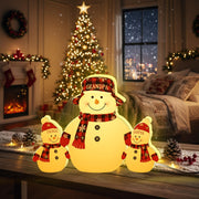Custom Family Snowman Night Light – Christmas Gift for Grandpa and Grandkids image 1