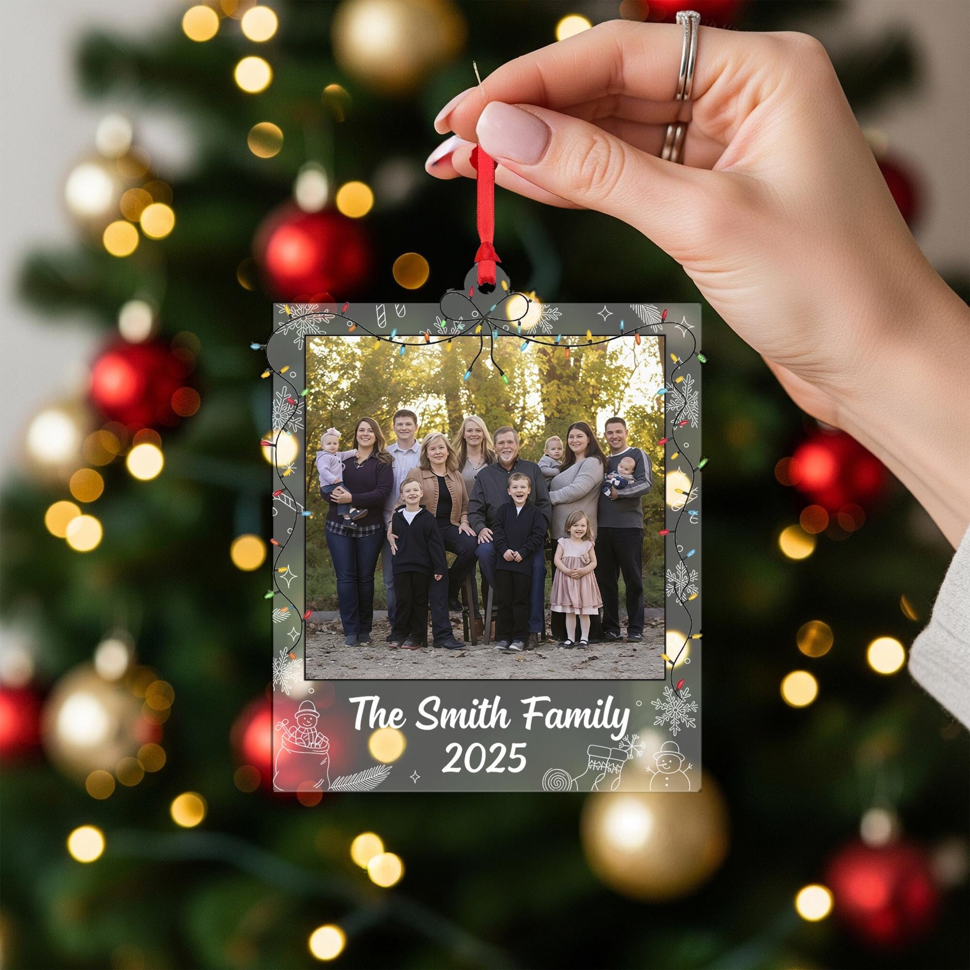 Personalized Family Photo Ornament – Custom Christmas Decoration, Holiday Keepsake 2025 image 2