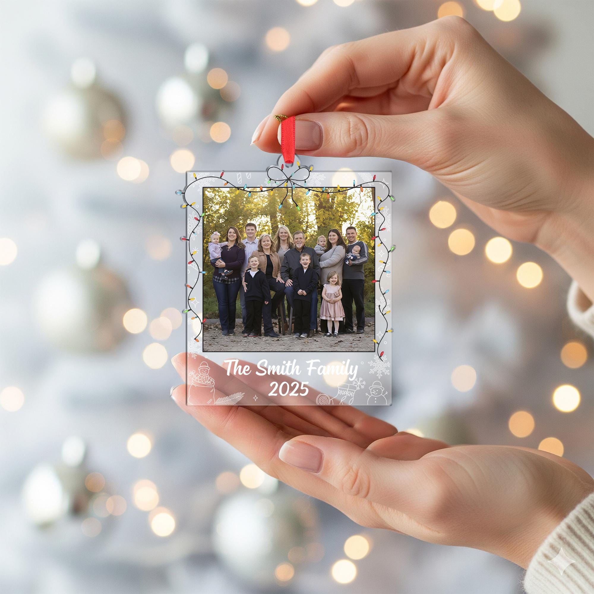 Personalized Family Photo Ornament – Custom Christmas Decoration, Holiday Keepsake 2025 image 5