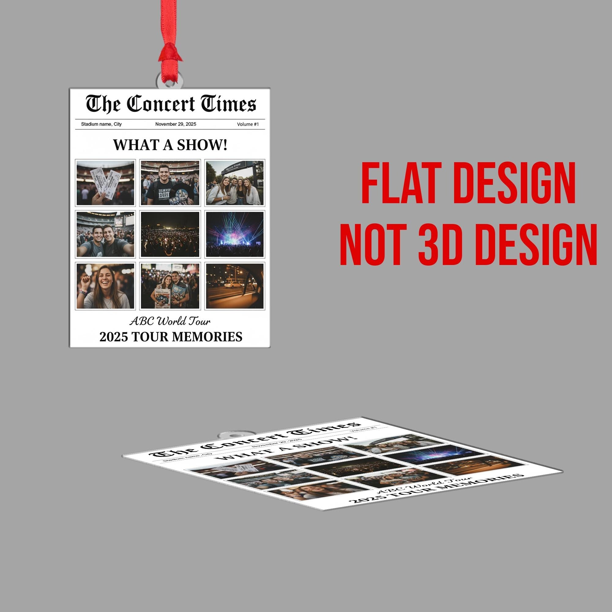 Custom Concert Memory Ornament – Personalized Tour Keepsake with Photos image 2