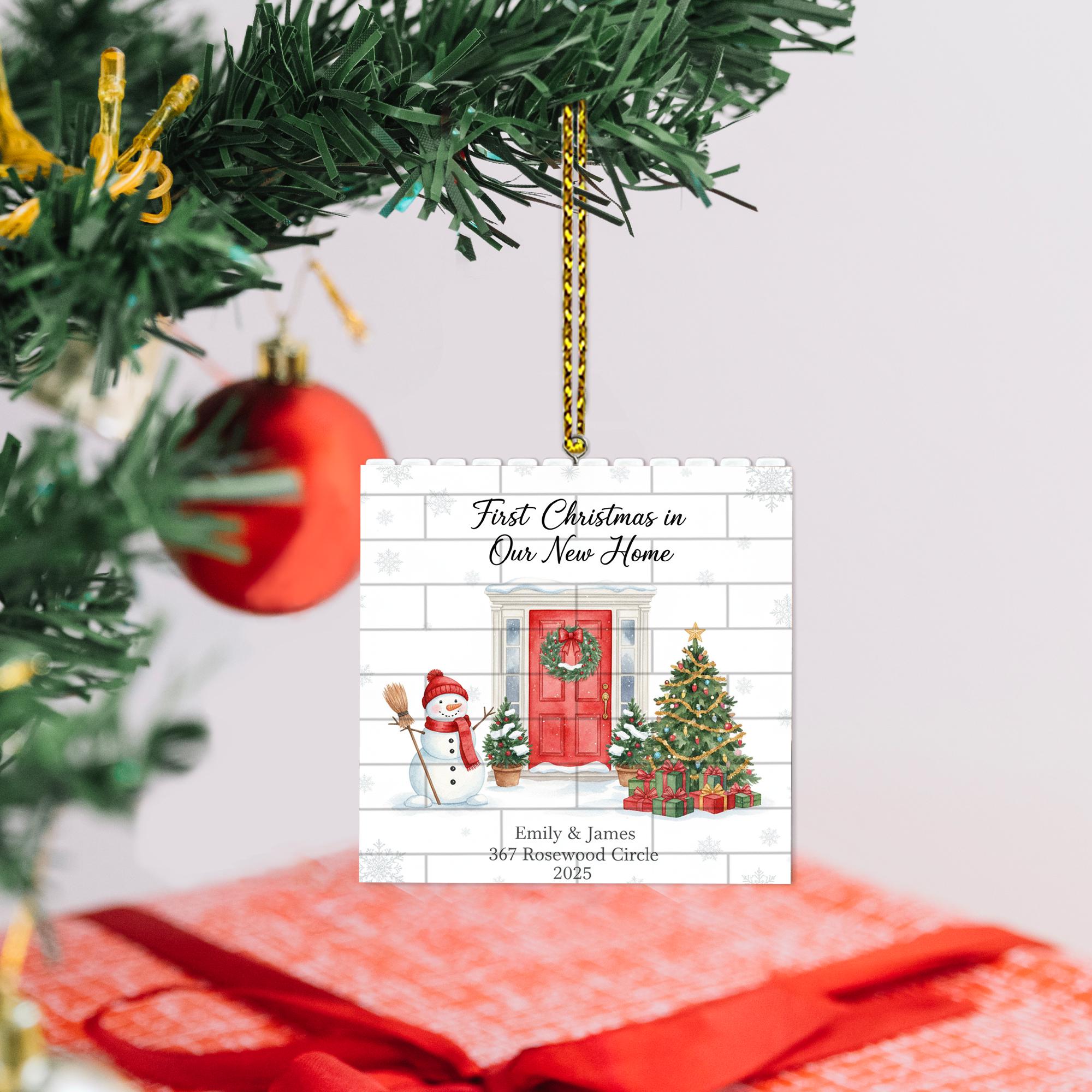 Personalized Puzzle Piece Christmas Ornament | First Christmas In Our New Home image 2