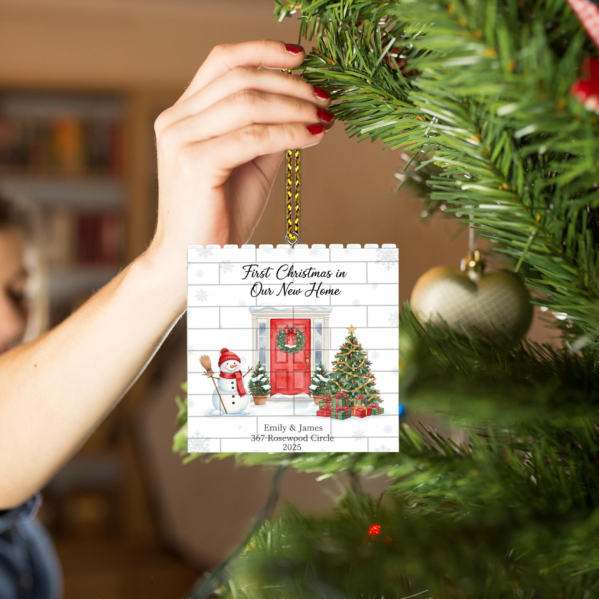 Personalized Puzzle Piece Christmas Ornament | First Christmas In Our New Home image 1