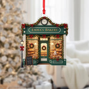 Holiday Bakery Shop Ornament – Miniature Storefront Xmas Decoration image 1