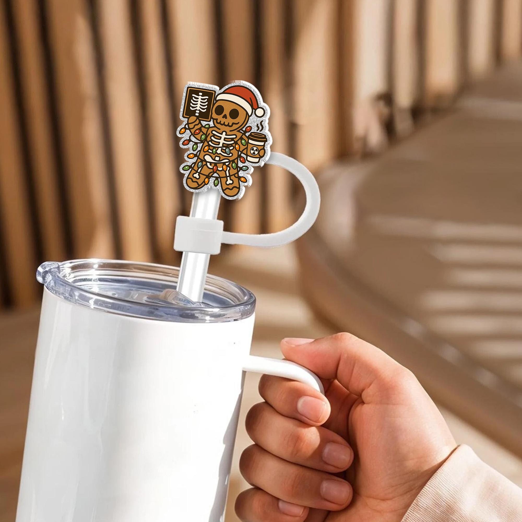 Gingerbread X-Ray Straw Topper – Funny Christmas Radiology Gift for Medical Workers image 4