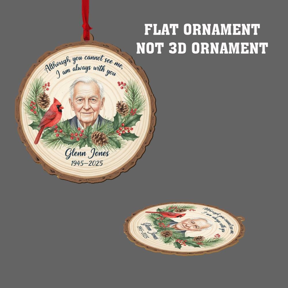 Personalized Memorial Ornament – Cardinal Remembrance Gift In Loving Memory Christmas Keepsake image 3