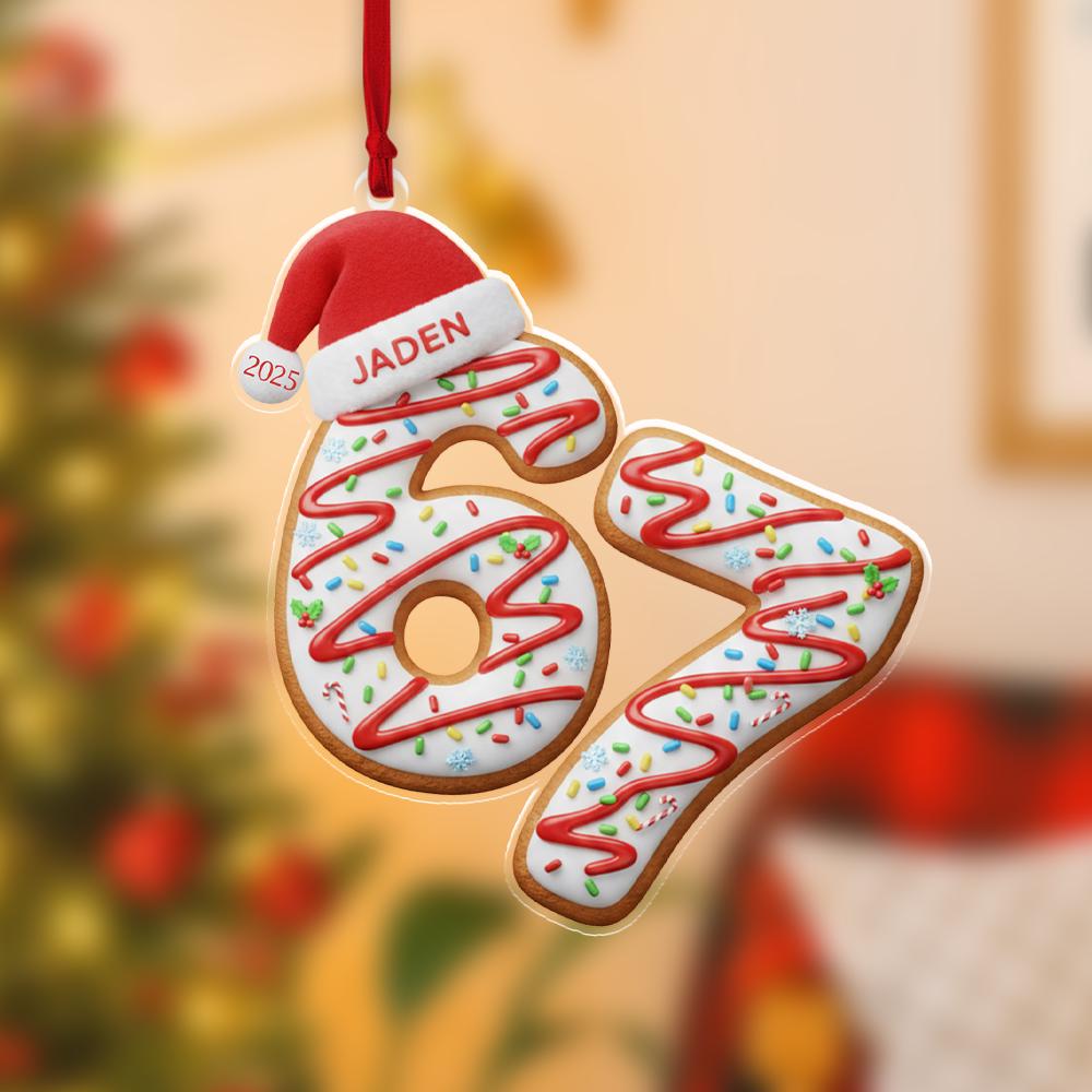 Funny 67 Ornament – Personalized Cookie Christmas Keepsake image 5