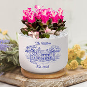 Custom Chinoiserie Photo House Plant Pot – Personalized Ceramic Planter image 1