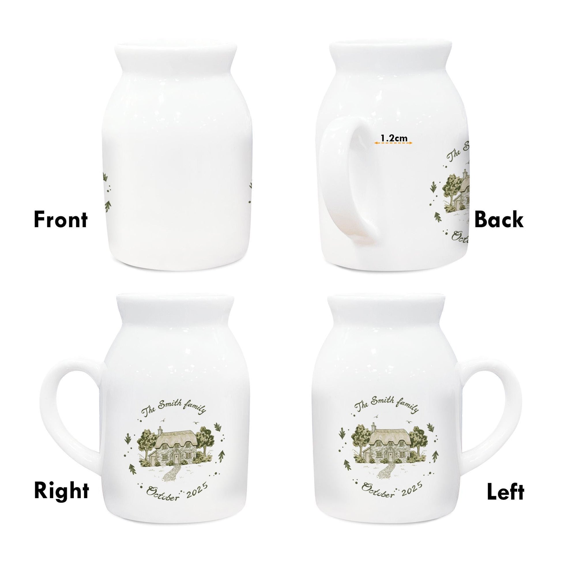 Custom Photo House Flower Vase – Personalized Cottage Y2K Ceramic Floral Planter image 4