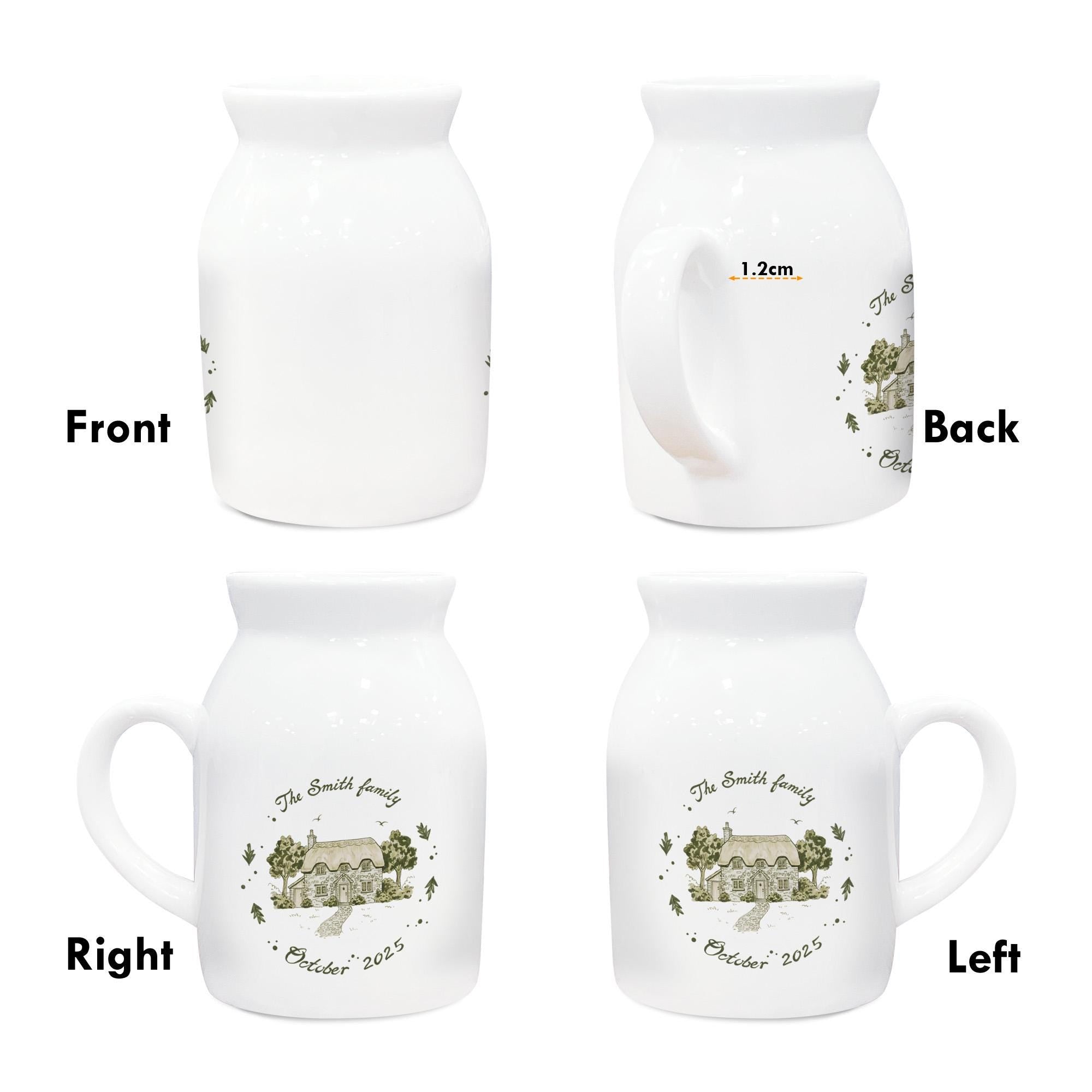 Custom Photo House Flower Vase – Personalized Cottage Y2K Ceramic Floral Planter image 4