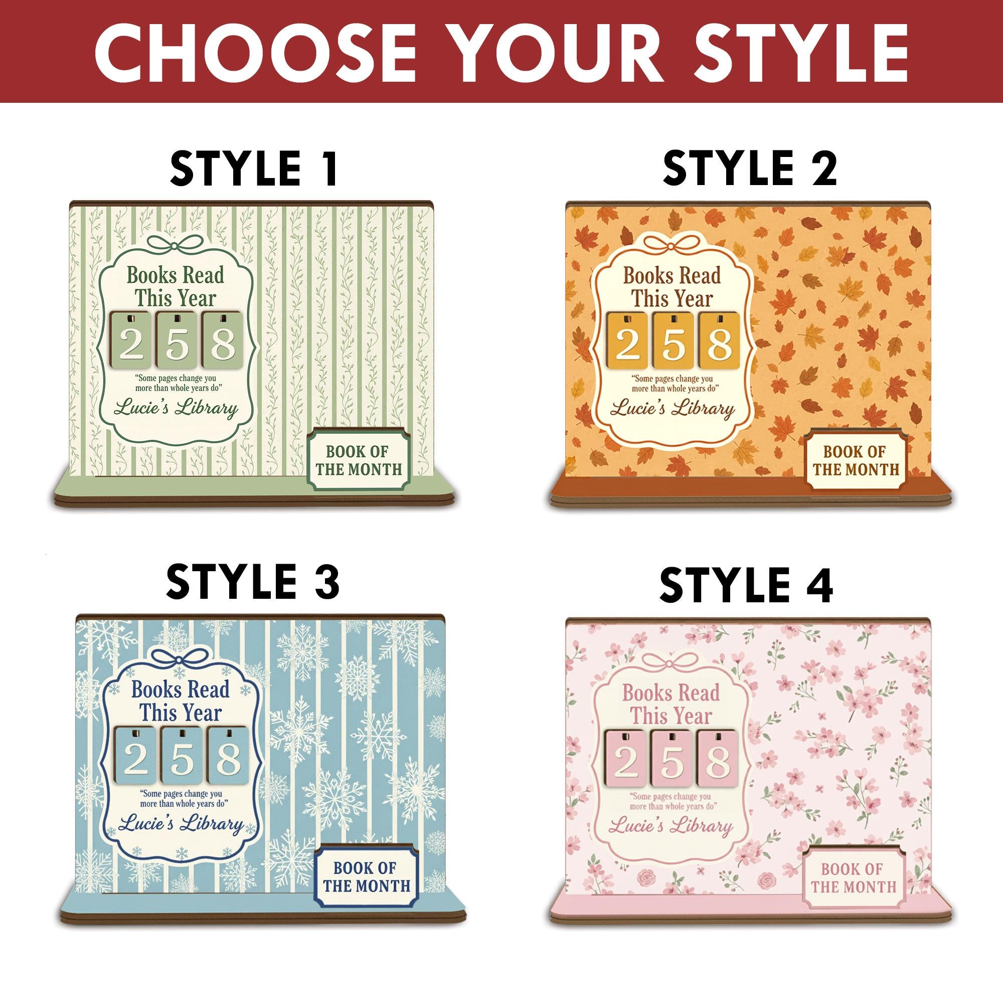 Custom Book Tracker Holder - Personalized Reading Log, Book Club Decor for Reader image 2