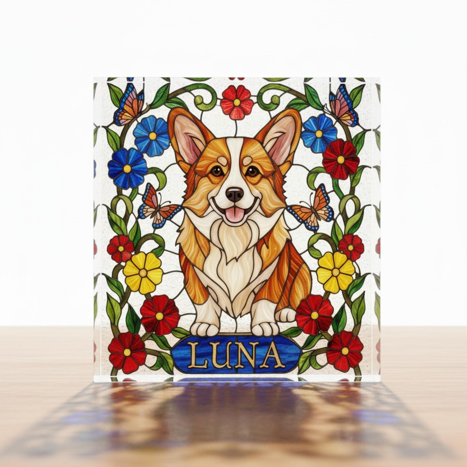 Custom Pet Portrait Acrylic Plaque – Personalized Memorial Dog Display image 3