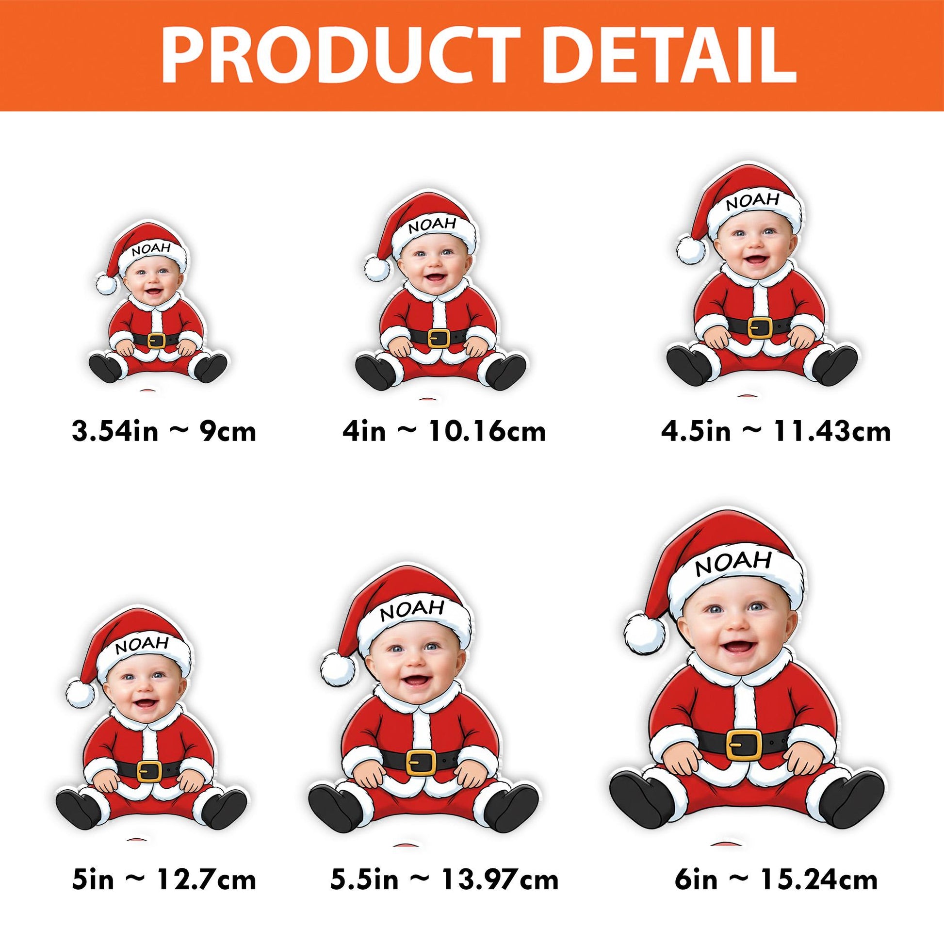Custom Santa Baby Photo Magnet - Christmas Fridge Decor Gift image 5