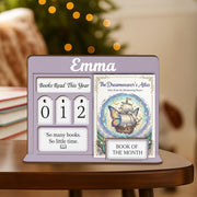 Custom Floral Book Tracker Holder - Personalized Reading Log, Book Club Decor for Reader image 1