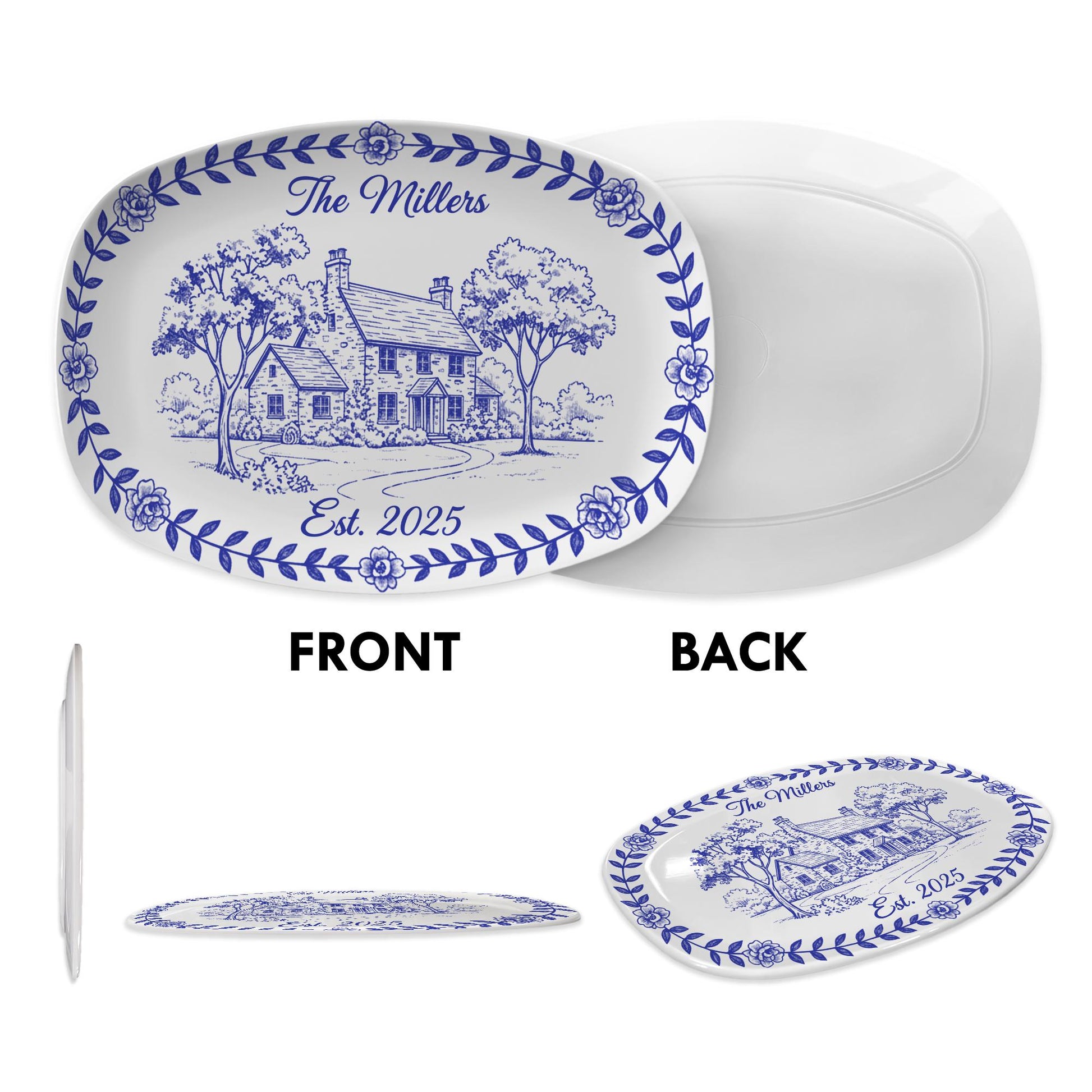 Custom House Platter: Personalized Chinoiserie Style Plate - DECOR only image 4