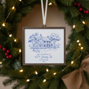 Custom Photo House Ornament – Personalized 2 Layer Christmas Home Keepsake image 1