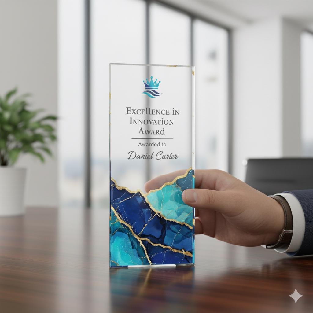 Custom Acrylic Employee Award Plaque: Personalized Recognition Gift image 2