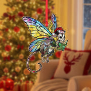 Holographic Fairy Possum Ornament with Book Design: Personalized Names gift image 1