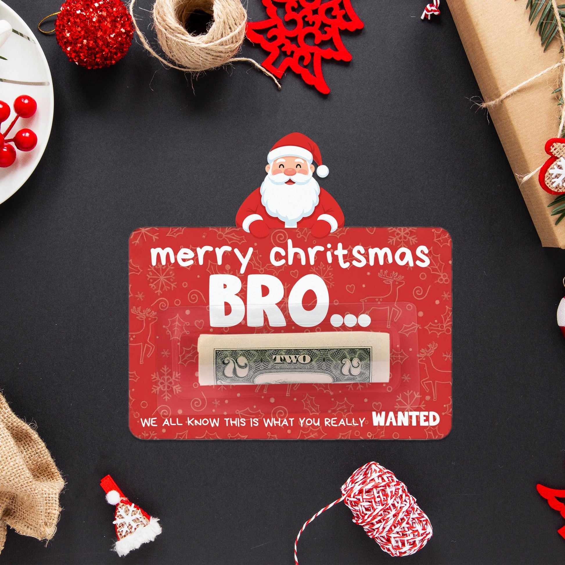 Funny Christmas Money Holder: Customizable Gift Card image 1