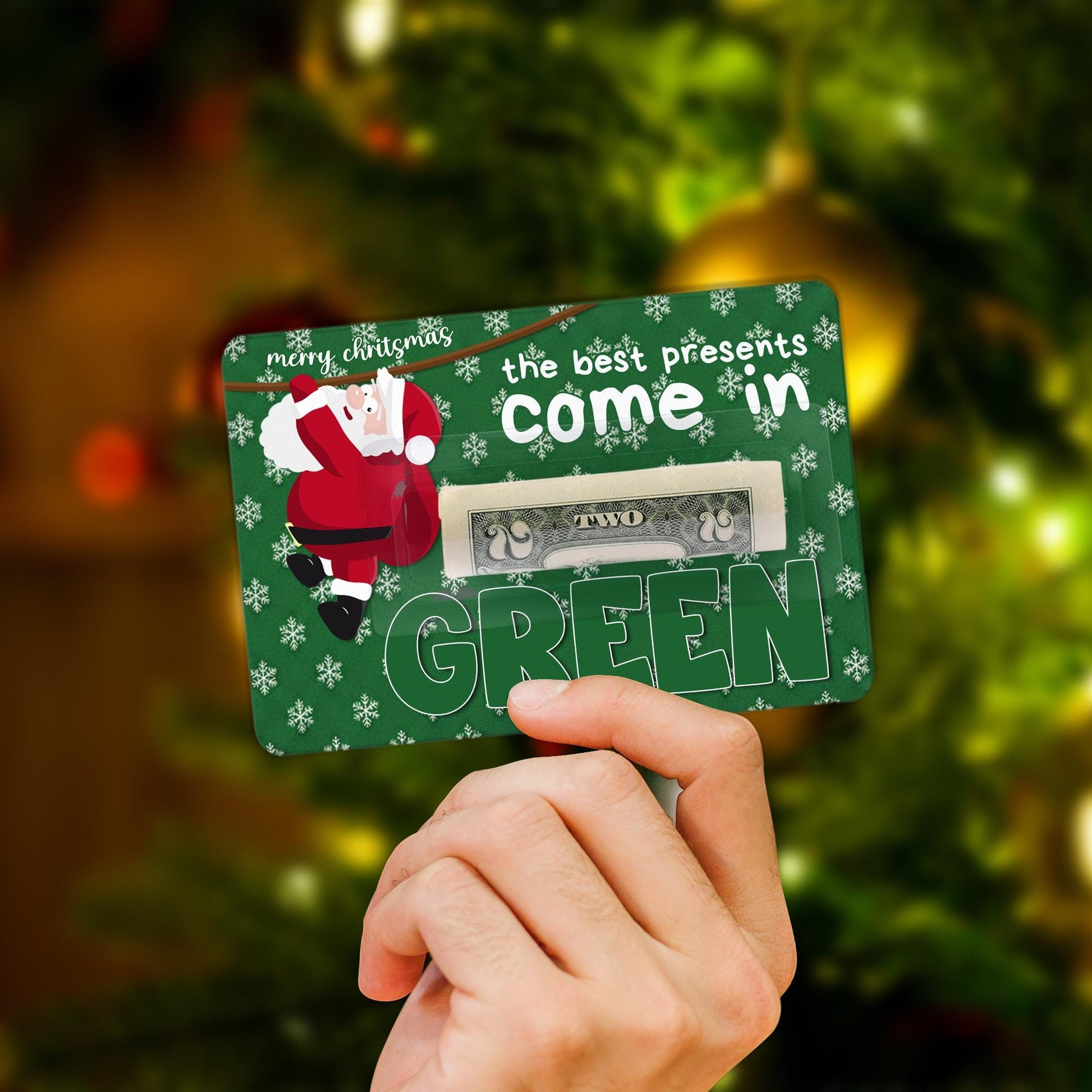 Funny Christmas Money Holder Ornament – Gift Card Present image 4