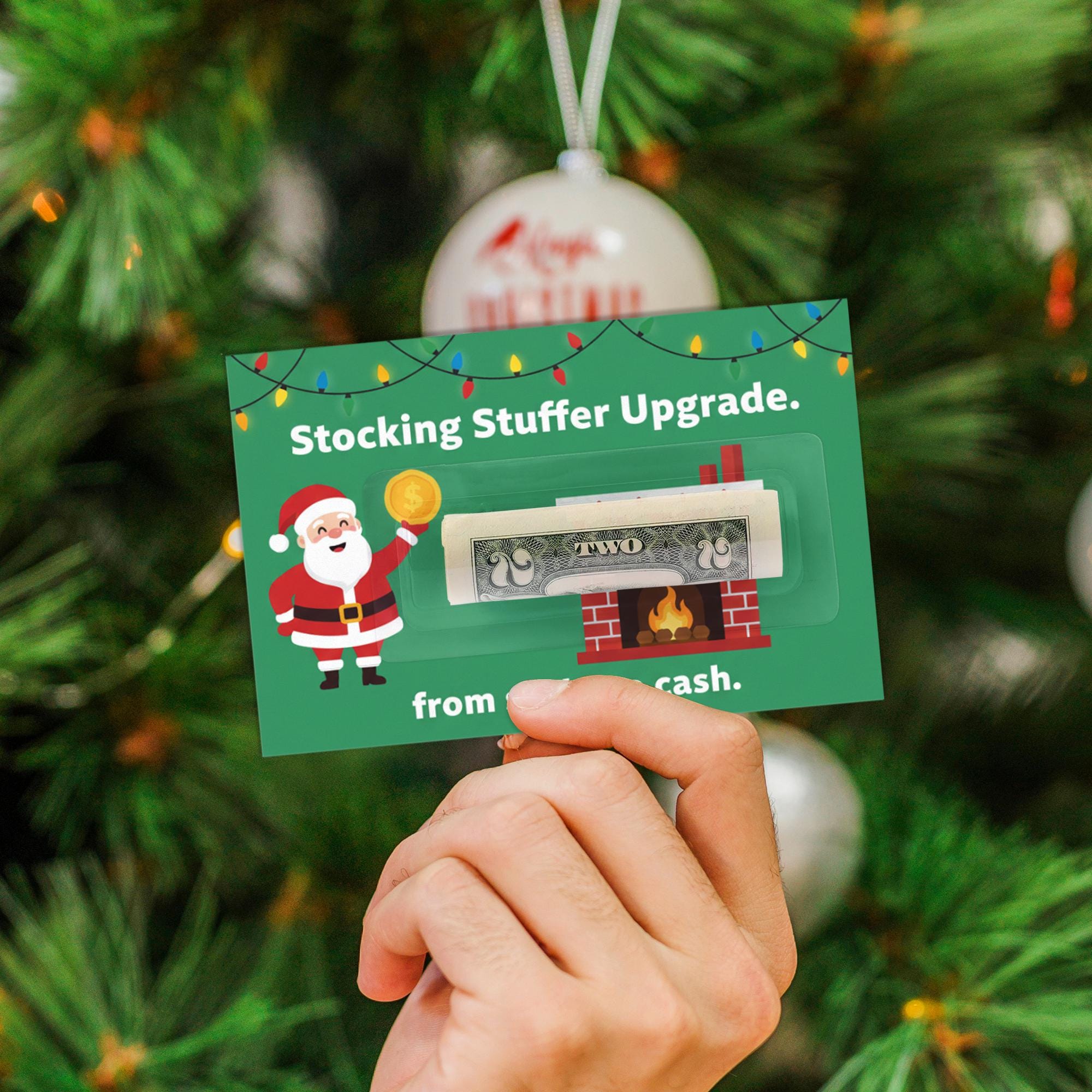 Funny Christmas Money Holder Ornament – Santa Holiday Gift Card Holder image 5