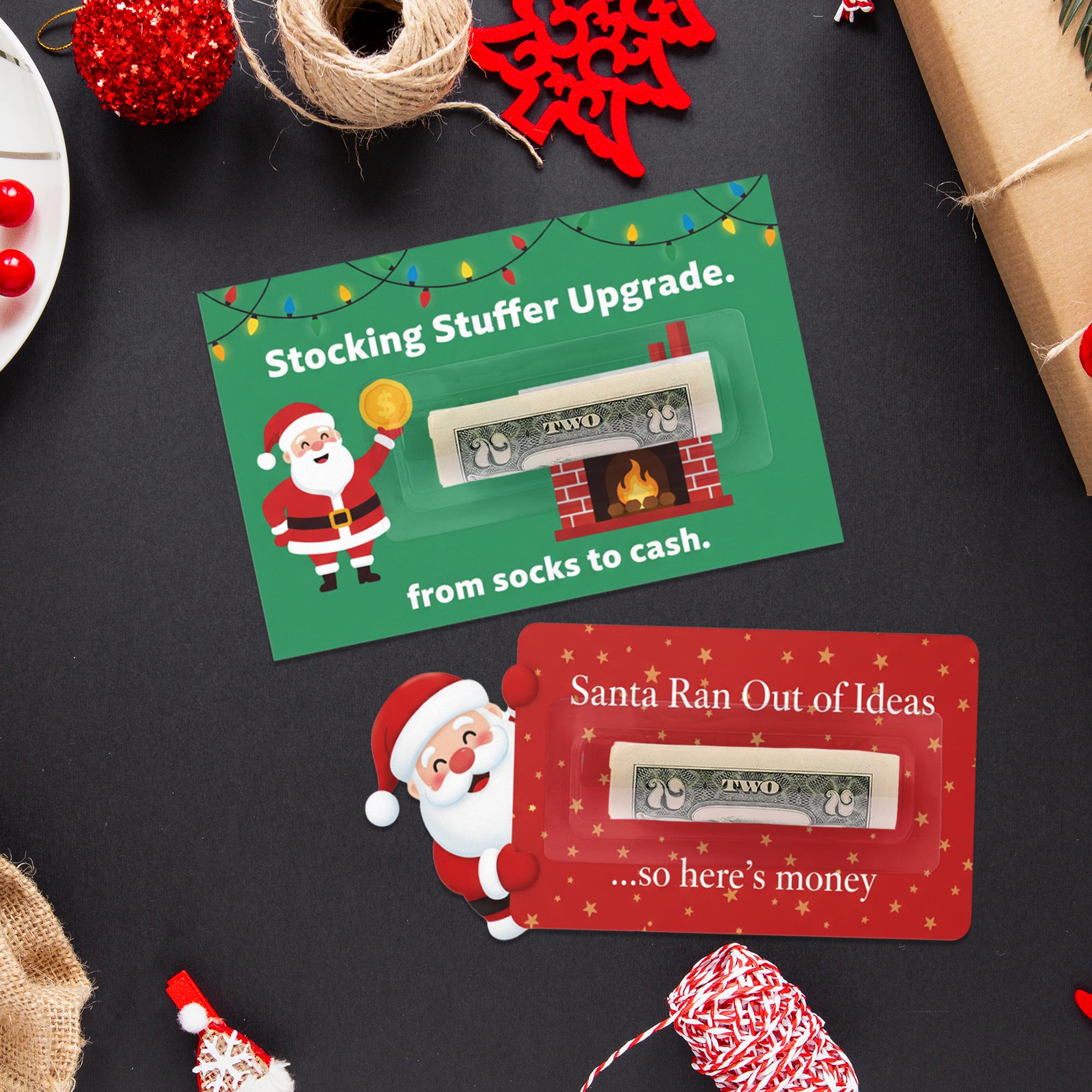 Funny Christmas Money Holder Ornament – Santa Holiday Gift Card Holder image 1