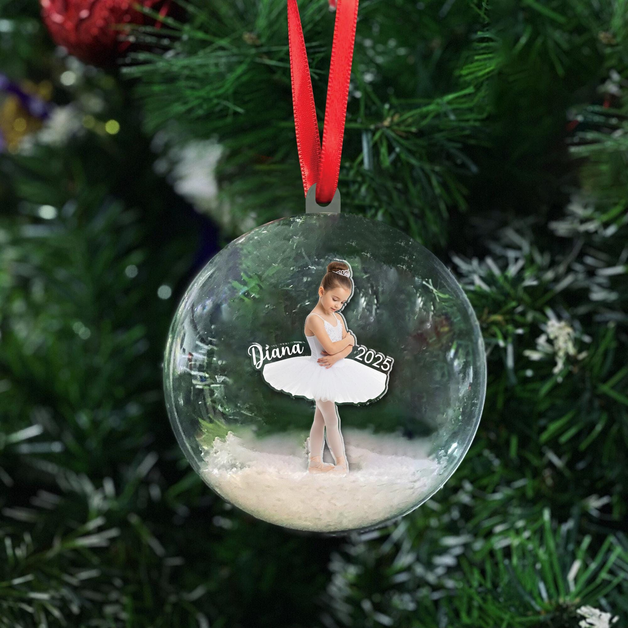 Personalized Ballerina Ornament – Custom Photo Christmas Keepsake Gift image 5
