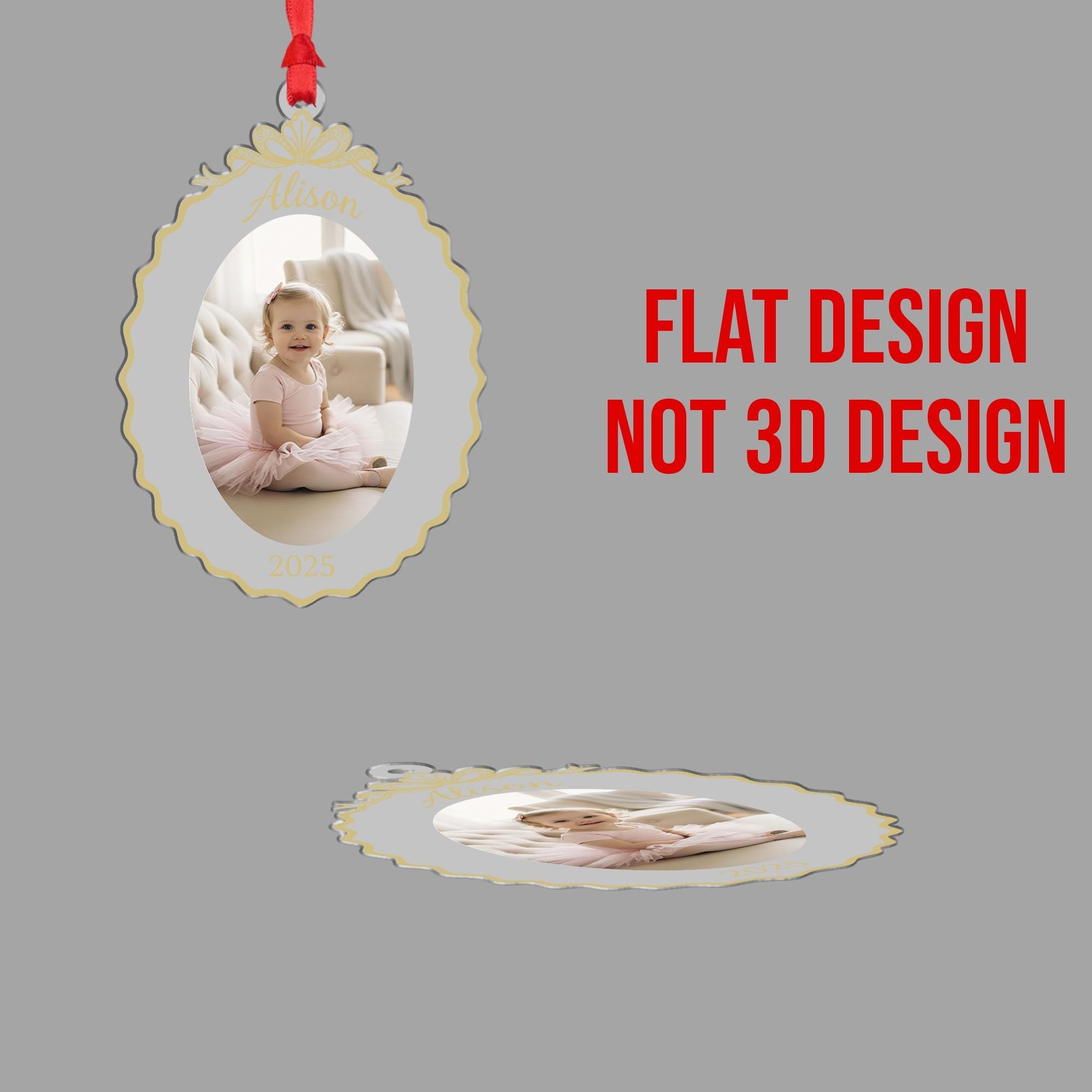 Personalized Photo Christmas 2025 Decor, Acrylic Photo Ornament, Keepsake Design, image 5