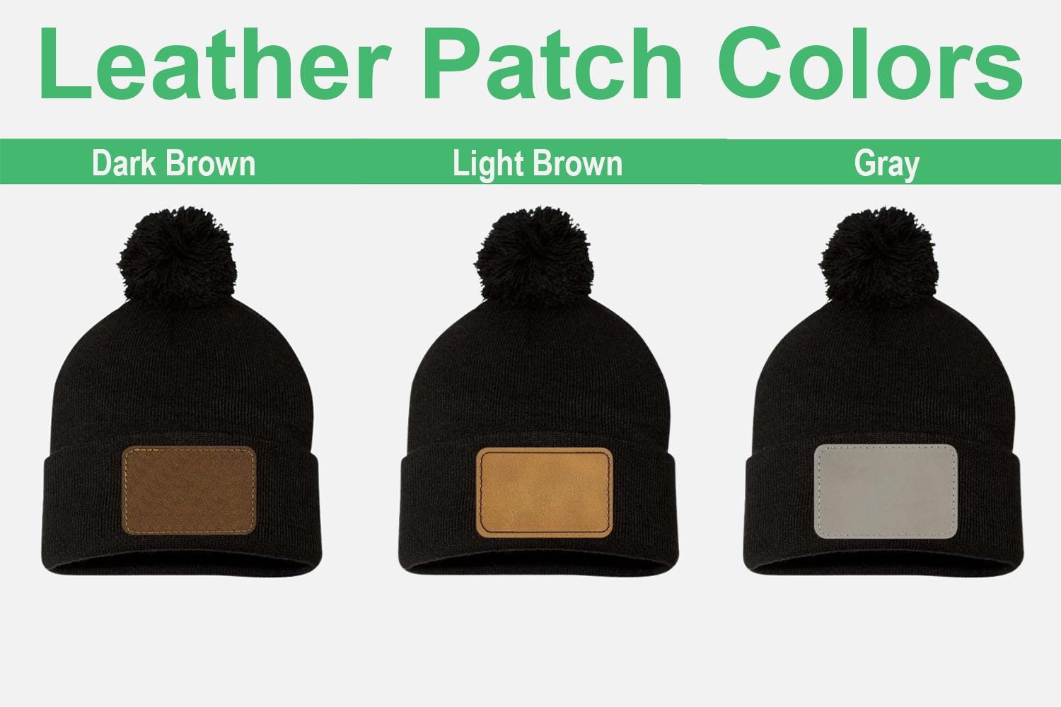 Football Mom Leather Patch Beanie: Custom Pom-Pom Hat, Sports Mom Gift image 5