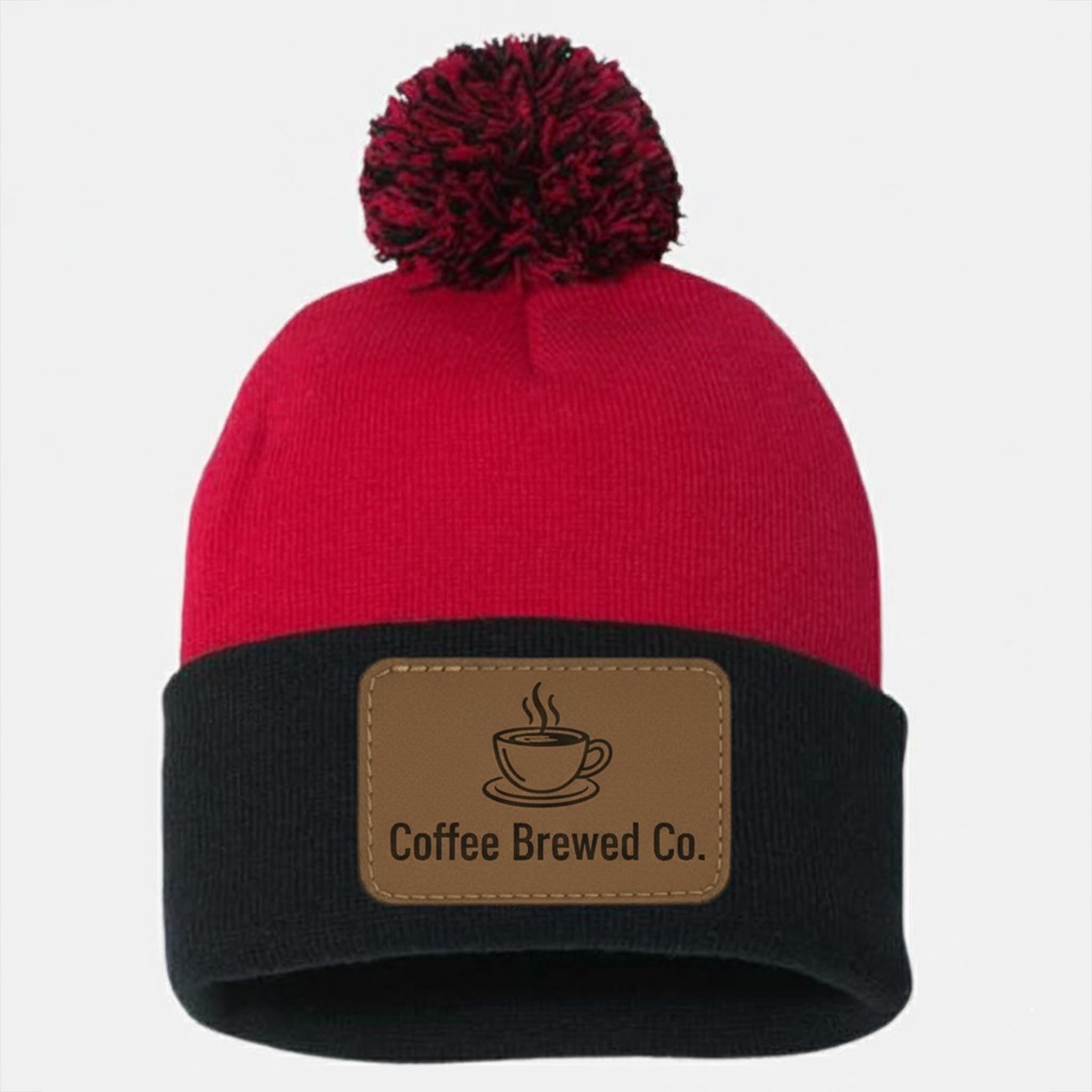 Custom Logo And Company Pom-Pom Cuffed Beanie: Personalized Winter Cap image 1