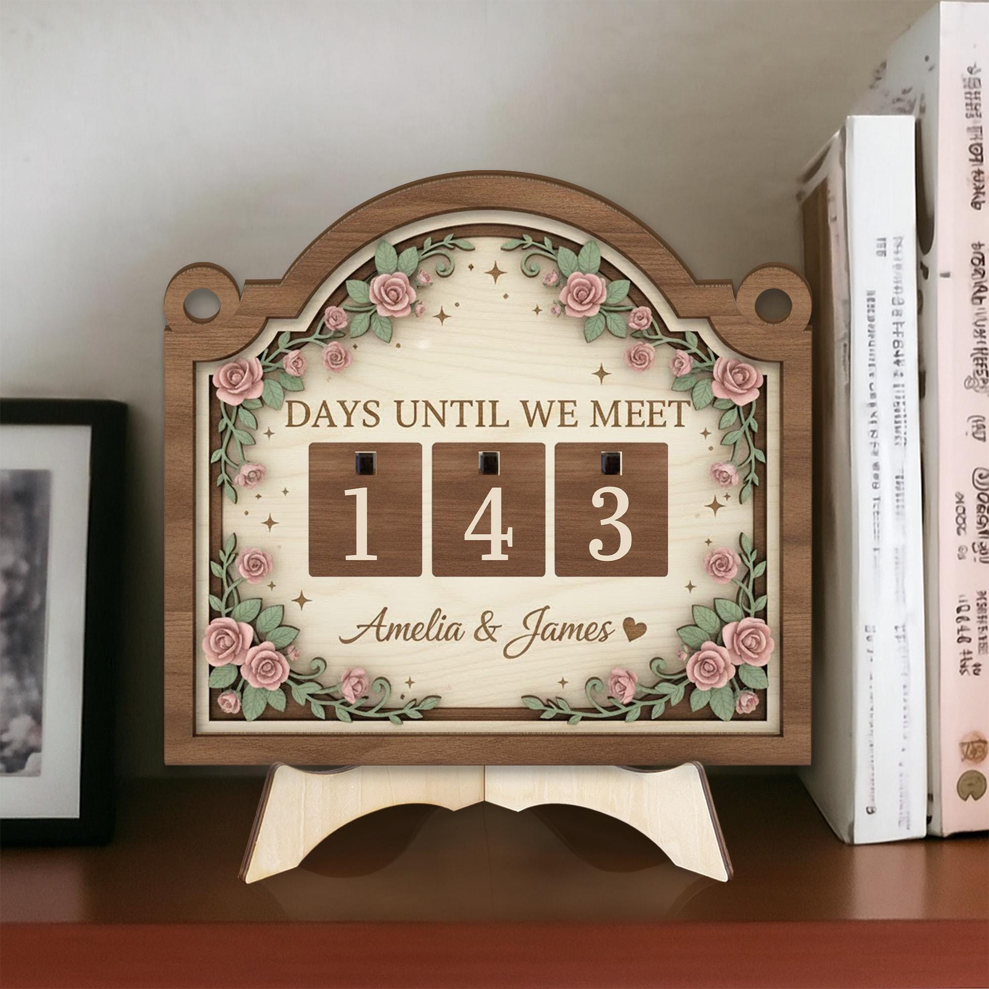 Days Until We Meet Tracker - Personalized Long Distance Relationship Gift image 1