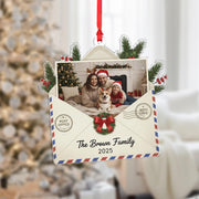Custom Family Photo Ornament - Personalized Christmas Envelope Keepsake Gift image 1