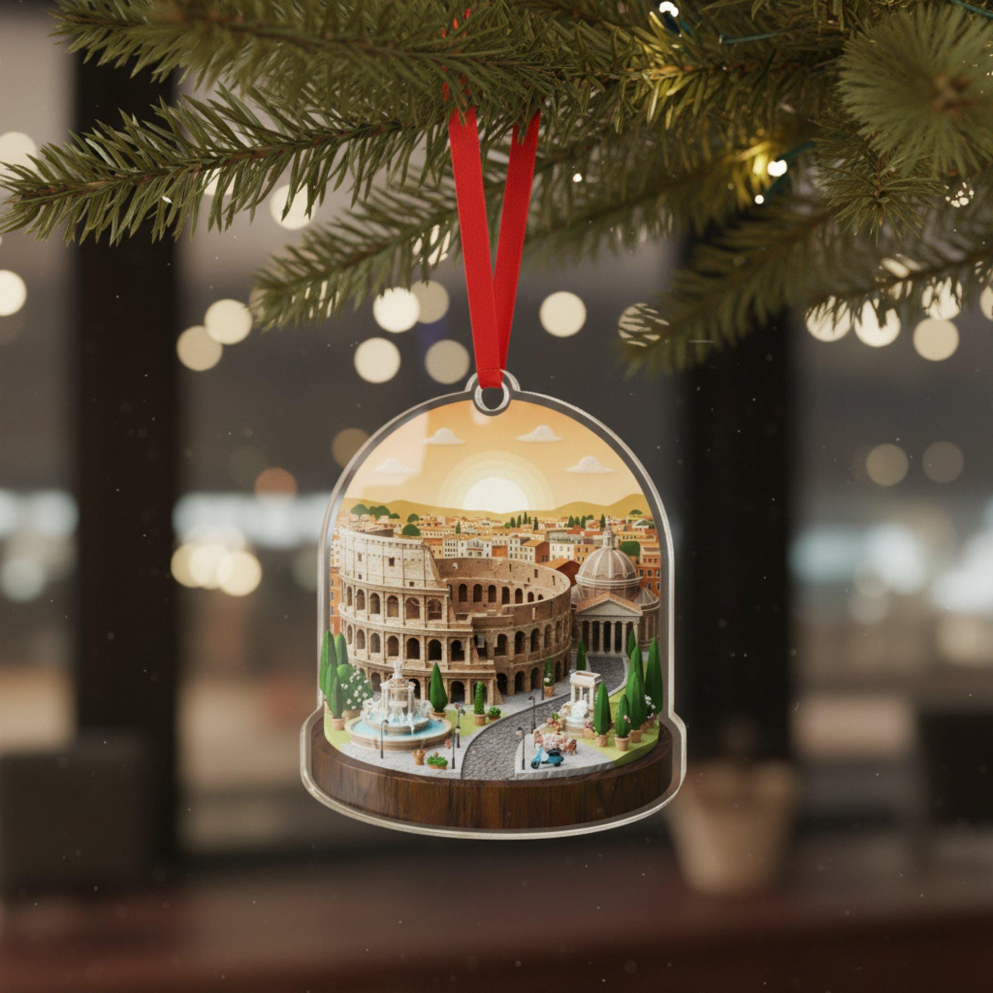 Italy Travel Ornament 2025: Personalized Adventure Keepsake with Name & Destination City image 4