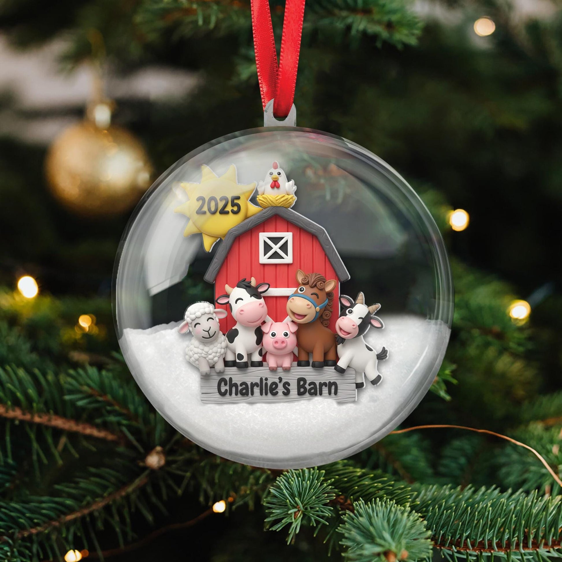 Custom Farm Animal Ornament – Personalized Barn Keepsake Gift for Kids & Families image 8