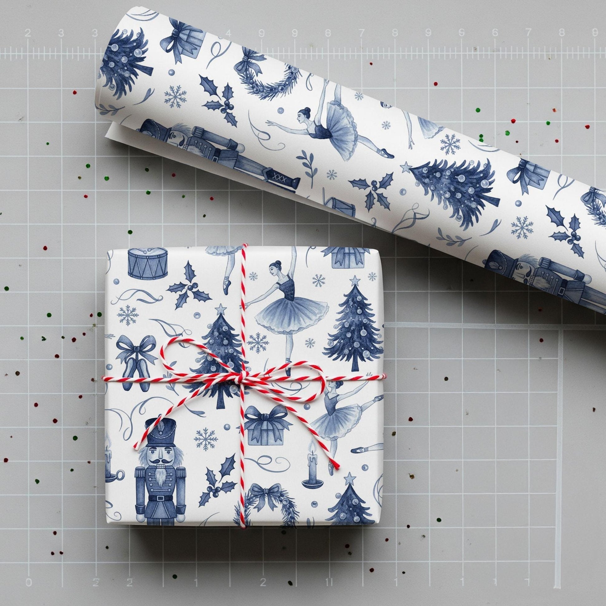 Ballet Christmas Wrapping Paper – Nutcracker Holiday Gift Wrap for Winter Decor image 4
