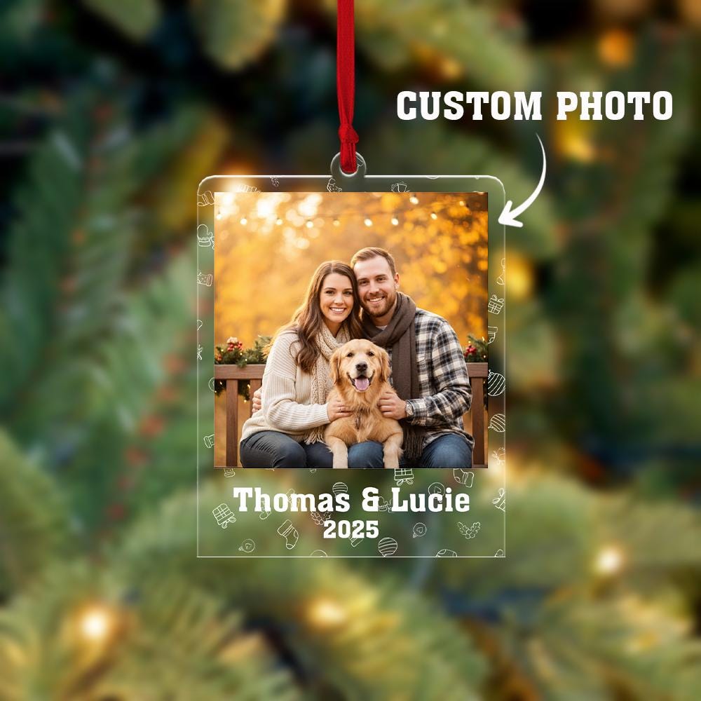 Custom Acrylic Christmas Tree Photo Ornament Keepsake 2025 image 2