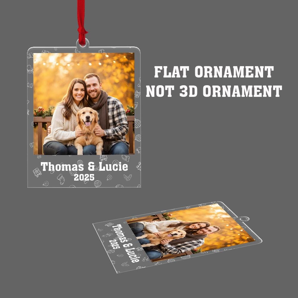 Custom Acrylic Christmas Tree Photo Ornament Keepsake 2025 image 4