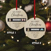 My First Christmas Ornament: Baby Birth Stats Keepsake image 1