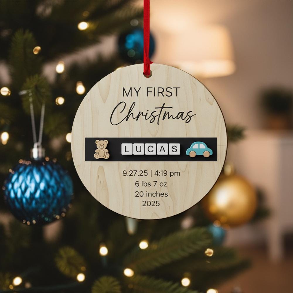 My First Christmas Ornament: Baby Birth Stats Keepsake image 4