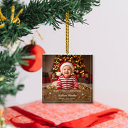 Custom Baby Photo Ornament: First Christmas Keepsake image 1