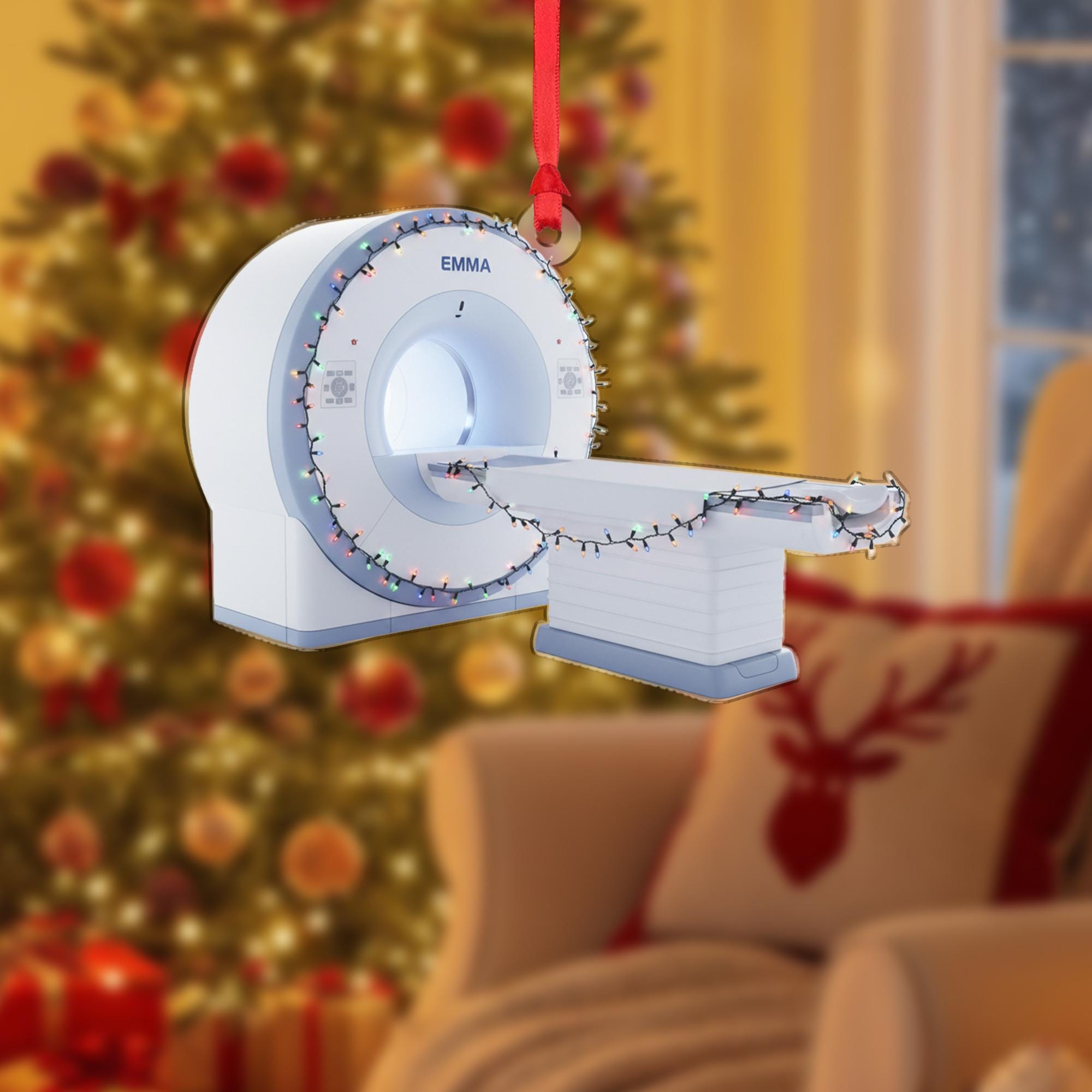 Customized MRI Machine Ornament: Holiday Medical Tech Keepsake, Funny Radiology Gift image 2