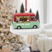 Personalized Food Truck Ornament – Mini Coffee Van Design, Holiday Tree Keepsake image 1