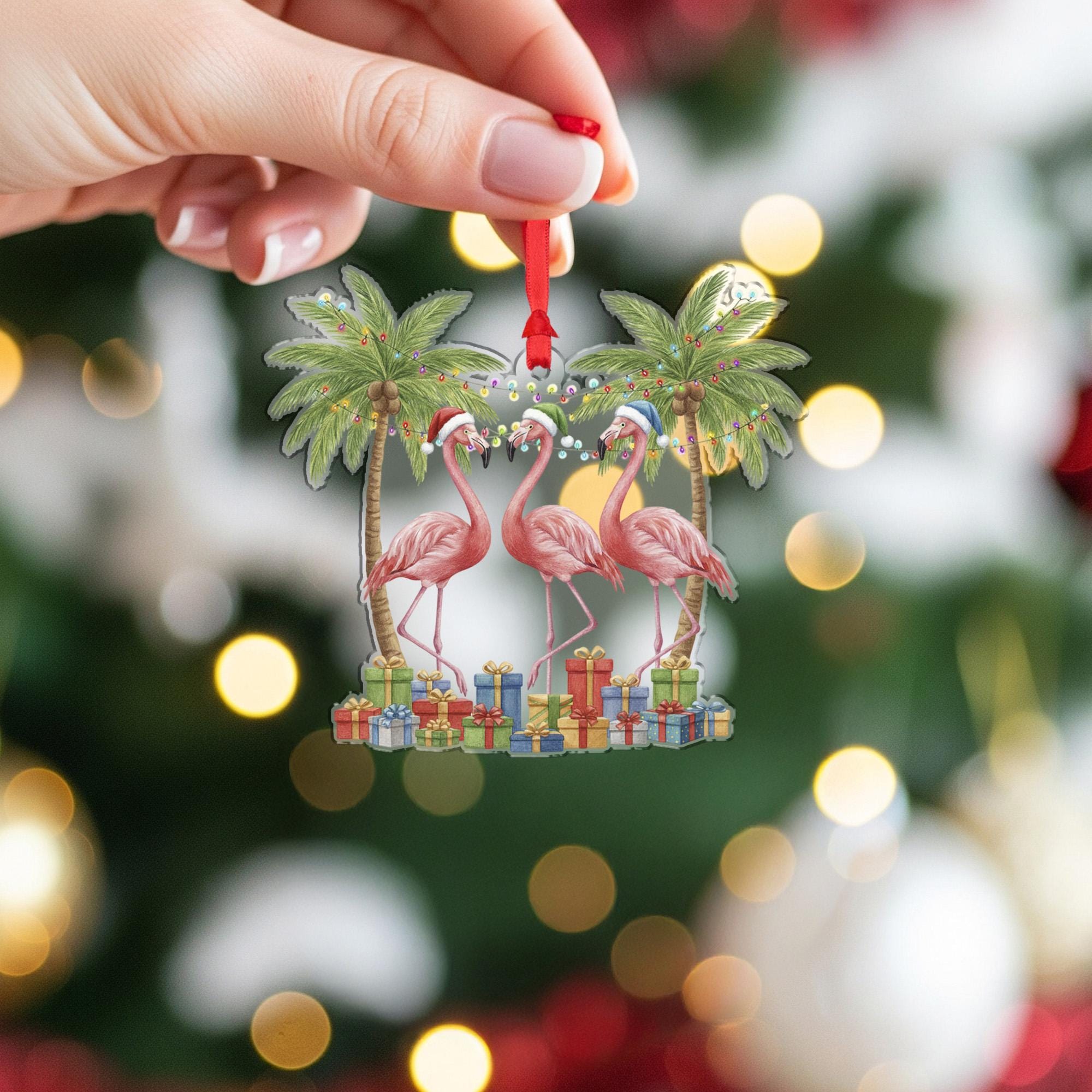 Tropical Flamingo Ornament – Coastal Christmas Decoration, Beach Holiday Tree Keepsake image 4